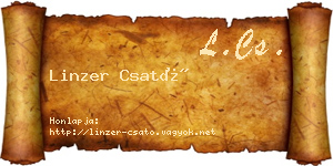 Linzer Csató névjegykártya